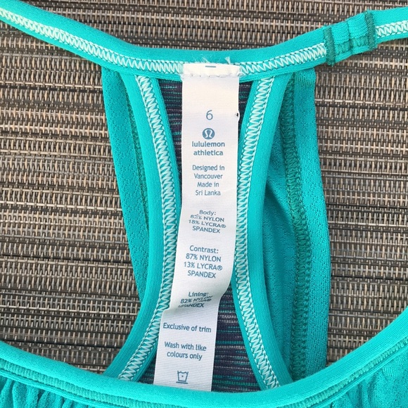 NWOT Lululemon No Limits Tank Blue Tropics - Picture 5 of 8